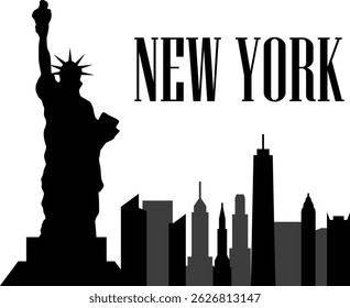 New York city skyline prepared in vector