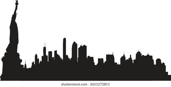New York  city skyline prepared in vector