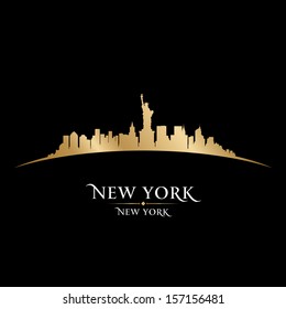 New York City Skyline Silhouette. Vector Illustration