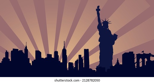 new york city skyline silhouette