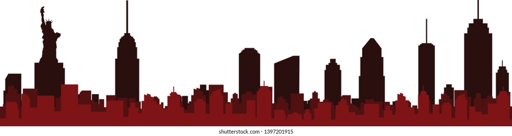 new york city skyline vector