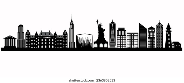 New York city skyline vector illustration