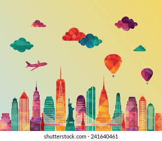 New York city skyline. Vector illustration