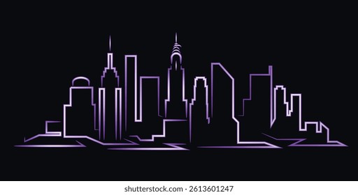 New York City skyline vector illustration
