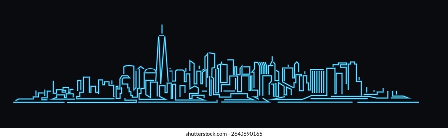 New York City skyline vector illustration