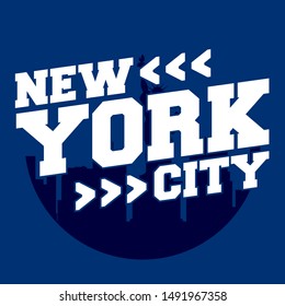NEW YORK CITY SLOGAN PRINT VECTOR