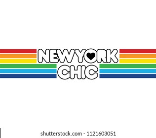 New york city slogan, t shirt graphics, tee print design. Vector.