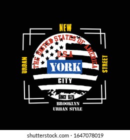 new york city slogan typography graphic artistic concept for print t shirt,vector illustration