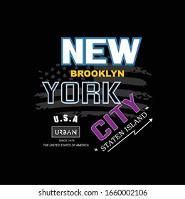 new york city slogan typography graphic artistic concept for print t shirt,vector illustration