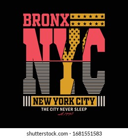 New York city slogan typography graphic for print t-shirt,vector illustration,line art,style