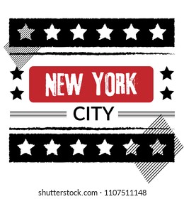 New york city slogan,New york city print in vector, t-shirt graphics, designed for tee print design. Vector illustration.