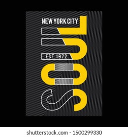 New york city soul typography graphic t shirt design vector illustration