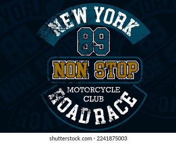 New York city sport print, t-shirt graphics, vector and background eps10.