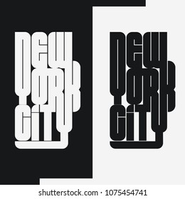 New York City Sport wear typography emblem, t-shirt stamp graphics, tee print, athletic apparel design. Vector