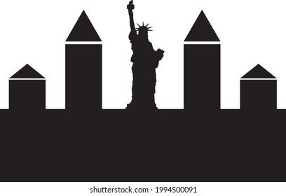 New York City Statue Of Liberty Vector