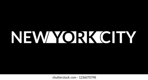 New York city style slogan or typography print design. NYC fashion graphic for t-shirt and apparels, banner, poster or placard. Vector illustration.
