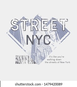 New York City stylish t-shirt and apparel abstract design. Vector print, typography, poster.