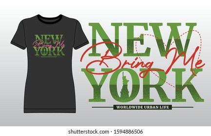 New York City stylish t-shirt and apparel abstract design. Vector print, typography, poster. Global swatches.