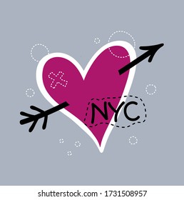 New York City stylish t-shirt and apparel abstract design. Vector print, typography, poster.