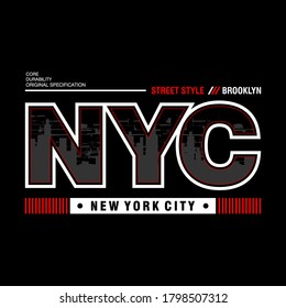 New York City stylish t-shirt and apparel abstract design. Vector print, typography, poster. Global swatches.
