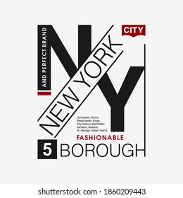 New York City stylish t-shirt and apparel design. Vector print, typography, poster. Global swatches.
