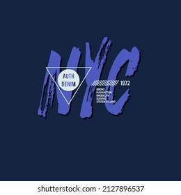 new york city stylish t-shirt and apparel abstract design. Vector print, typography, poster. Global swatches.
