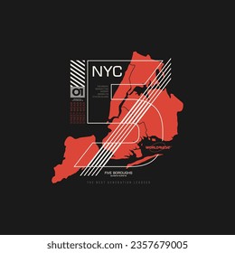 New York City stylish t-shirt and apparel abstract design. Vector print, typography, poster. 