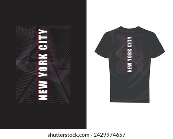 Nueva York Camiseta elegante y ropa diseño abstracto. Impresión vectorial, tipografía, póster