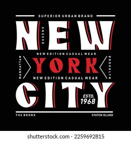 New york city superior culture graphic typography vector t shirt design illustration