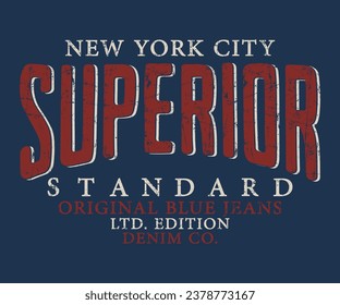 Slogan de la categoría superior de Nueva York Diseño gráfico de camisetas editable ilustración vectorial para hombres y mujeres