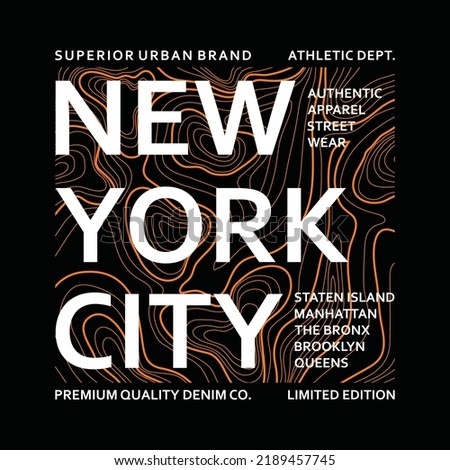 New york city superior urban brand typography graphic design, for t-shirt prints, vector illustration Foto d'archivio © 