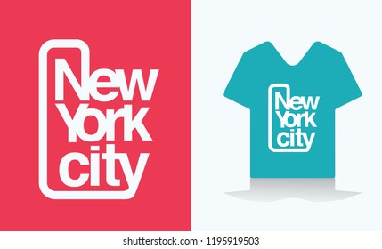 New York City T Shirt With New York City Logo