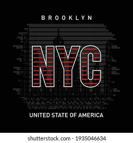 New york city t shirt graphic design vector illustration concept art