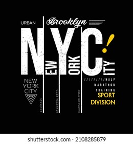  New york city t shirt design, vector illustration artistic element retro art, to be great, brooklyn, increase, urban, sport division.
