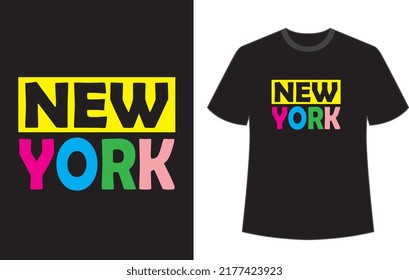 New york city t shirt design vector file.