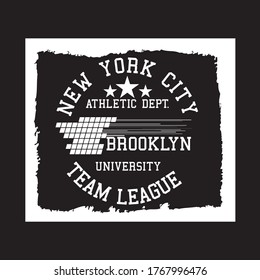 new york city team league college champion typography design vector illustration