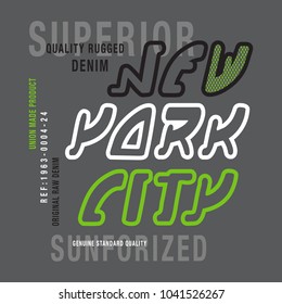 New York City Tee Shirt Design / Vector Design Typography Design