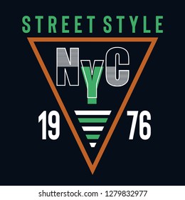 new york city tee t-shirt ...ration design - Vector