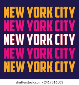 New York City text effect grunge style vector.
