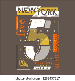 new york city text frame design t shirt vector graphic ready print