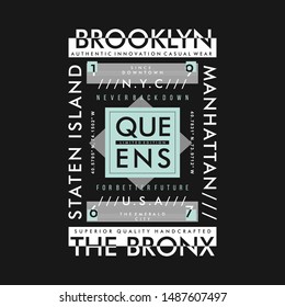new york city text frame graphic design t shirt