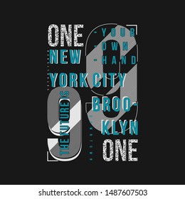 new york city text frame graphic design t shirt
