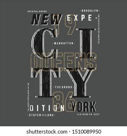 new york city text frame graphic vector design