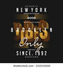 new york city text frame graphic typography vector t shirt