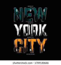 new york city text frame graphic typography design vector good for t shirt casual print