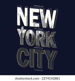 new york city, text frame, graphic fashion style, t shirt design, typography vector, illustration