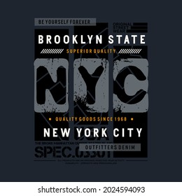 New York City. T-shirt abstract vector design, poster, print, template.
