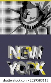 New York City t-shirt and apparel abstract design. Vector print, typography, poster. Global swatches.
