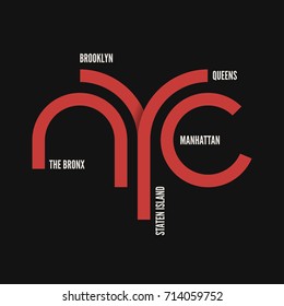 New York City. T-shirt and apparel vector design, print, typography, poster, emblem.