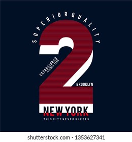 New york city t-shirt, Brooklyn graphic, sport emblem design, graphic Print label - Vector